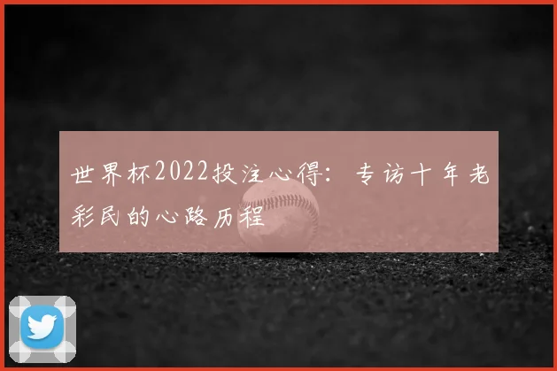 世界杯2022投注心得:专访十年老彩民的心路历程